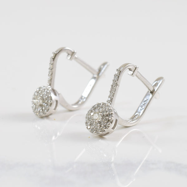 Diamond Cluster Leverback Earrings | 0.16ctw |