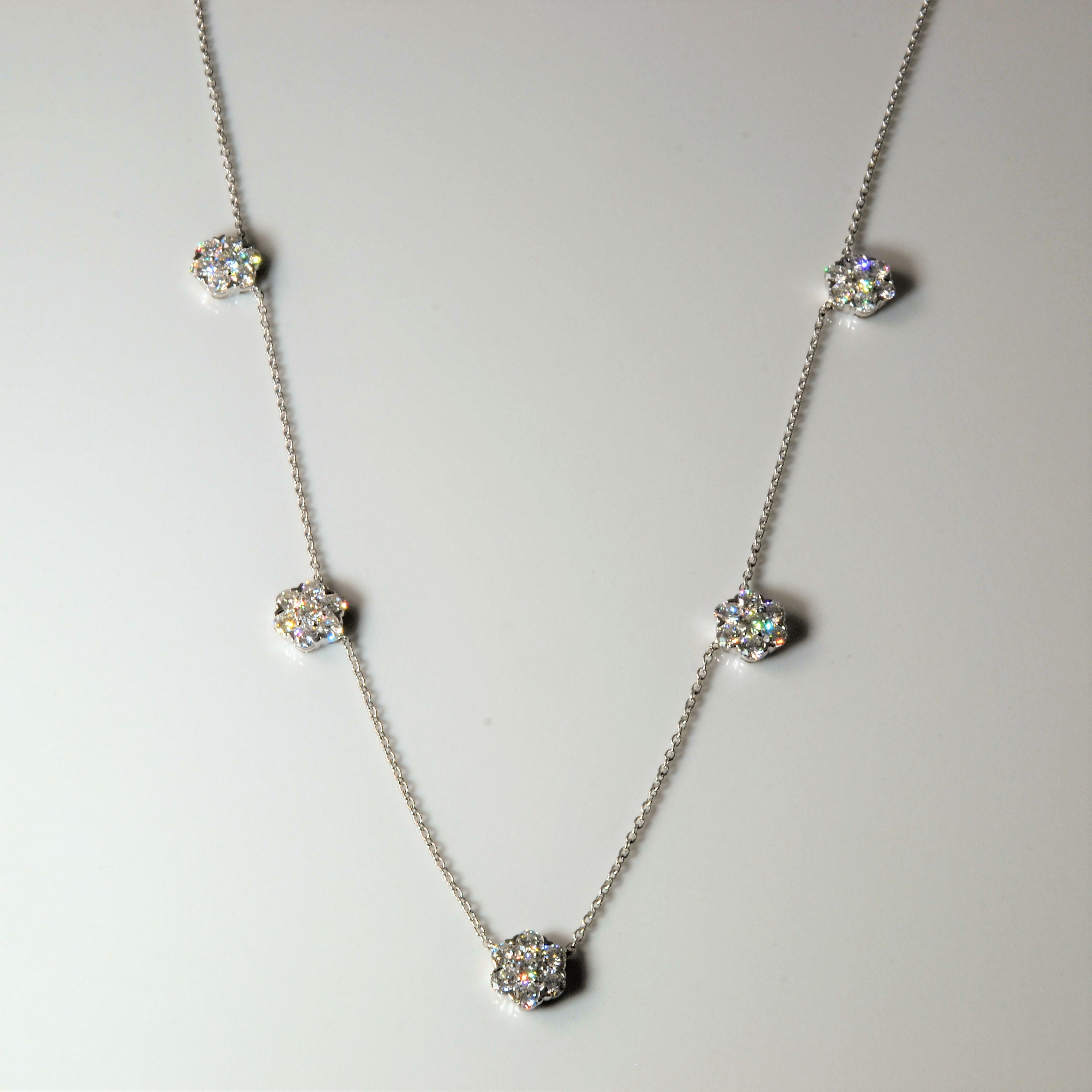 Floating Floral Diamond Necklace | 2.15ctw | 16" |