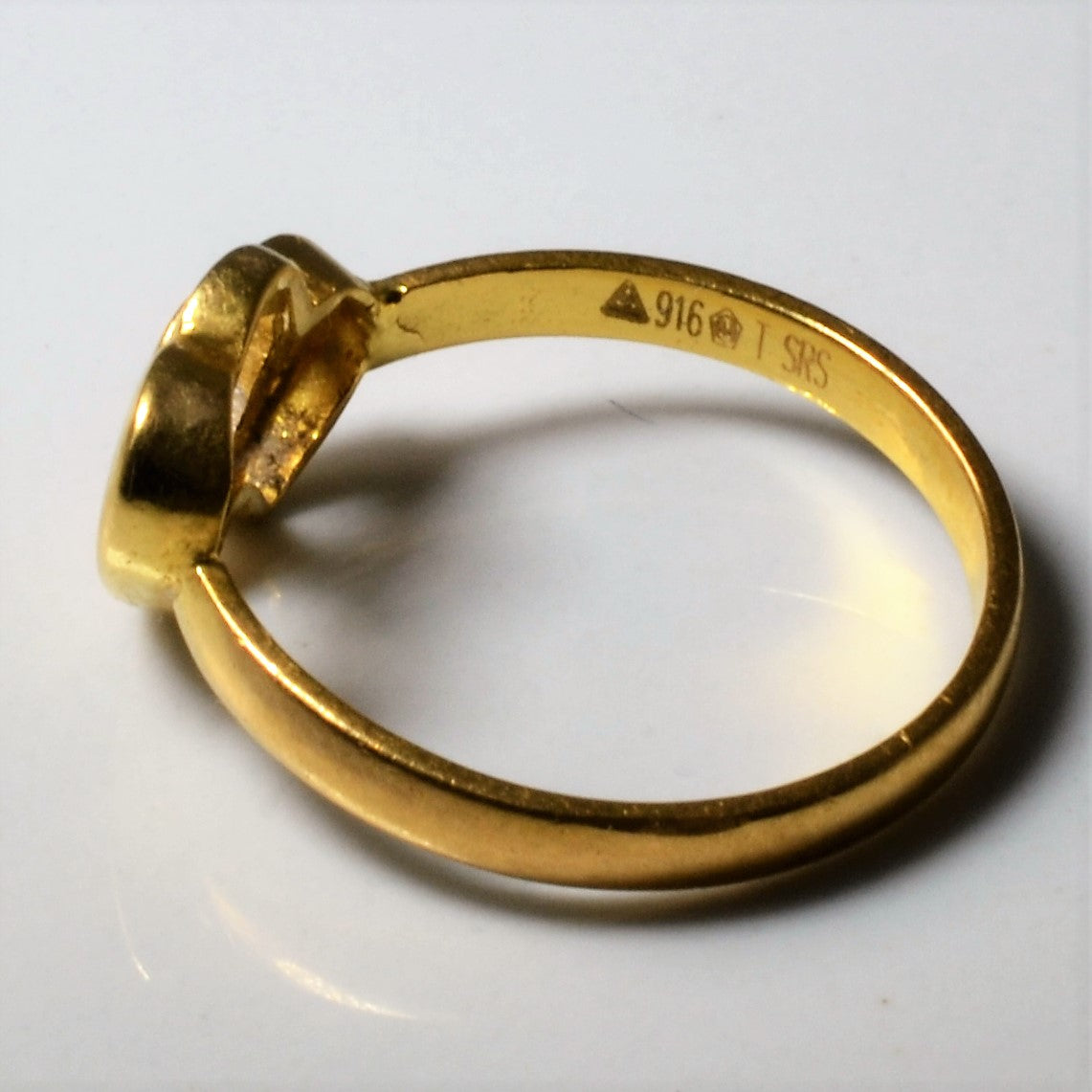 22k Yellow Gold Double Heart Ring | SZ 7.5 |