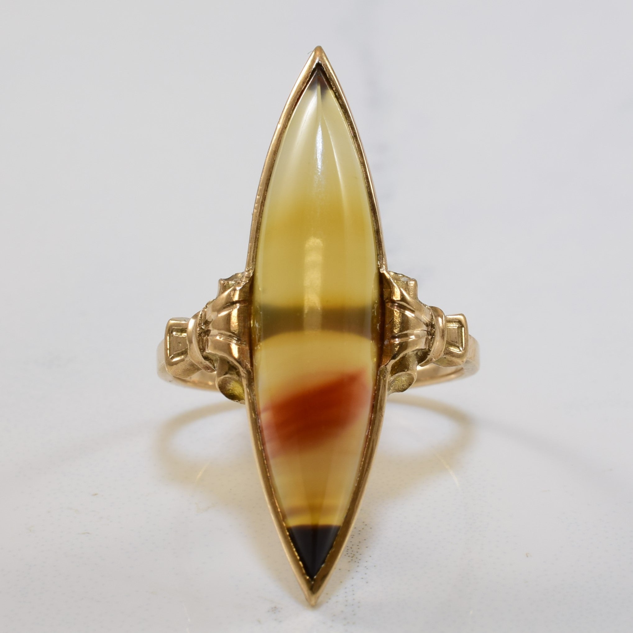 Marquise Agate Ring | 5.50ct | SZ 6 |