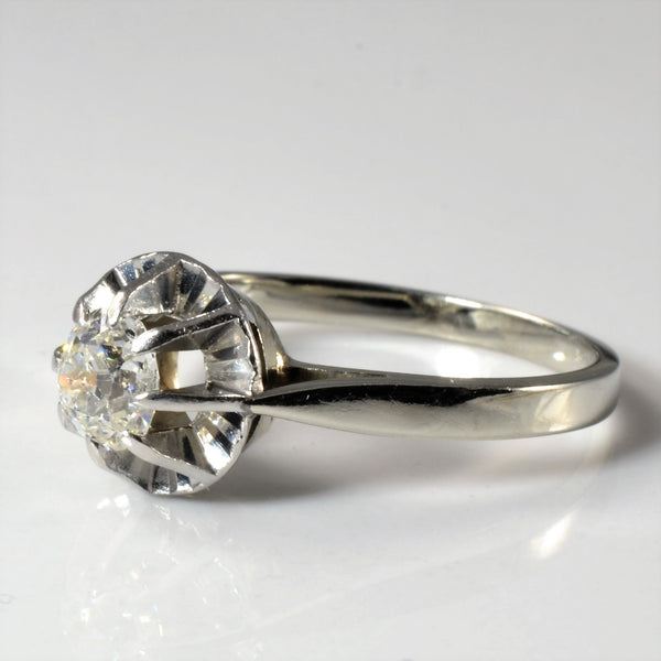1940s Old Mine Solitaire Diamond Ring | 0.50ct | SZ 6.25 |