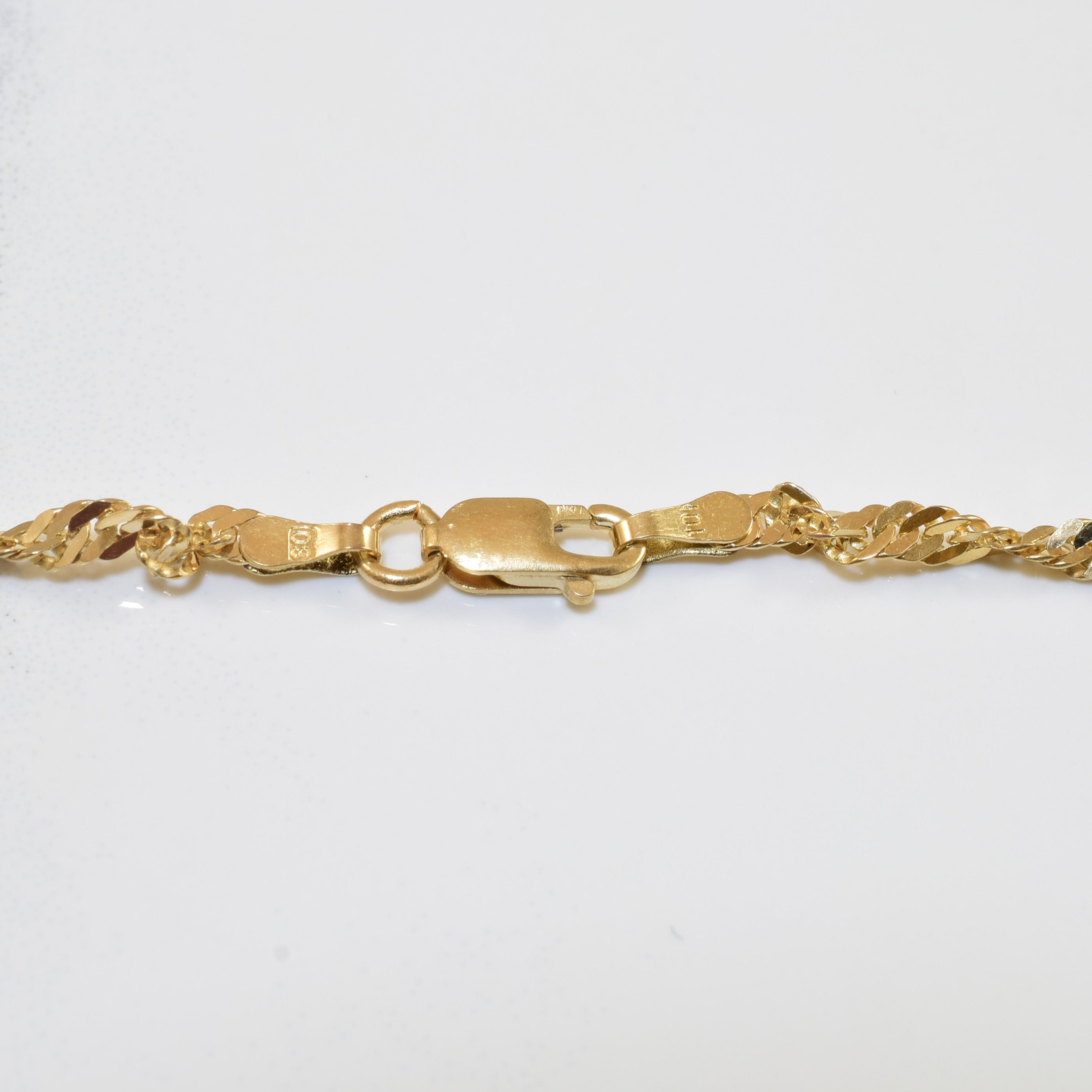 10k Yellow Gold Singapore Chain | 18" |