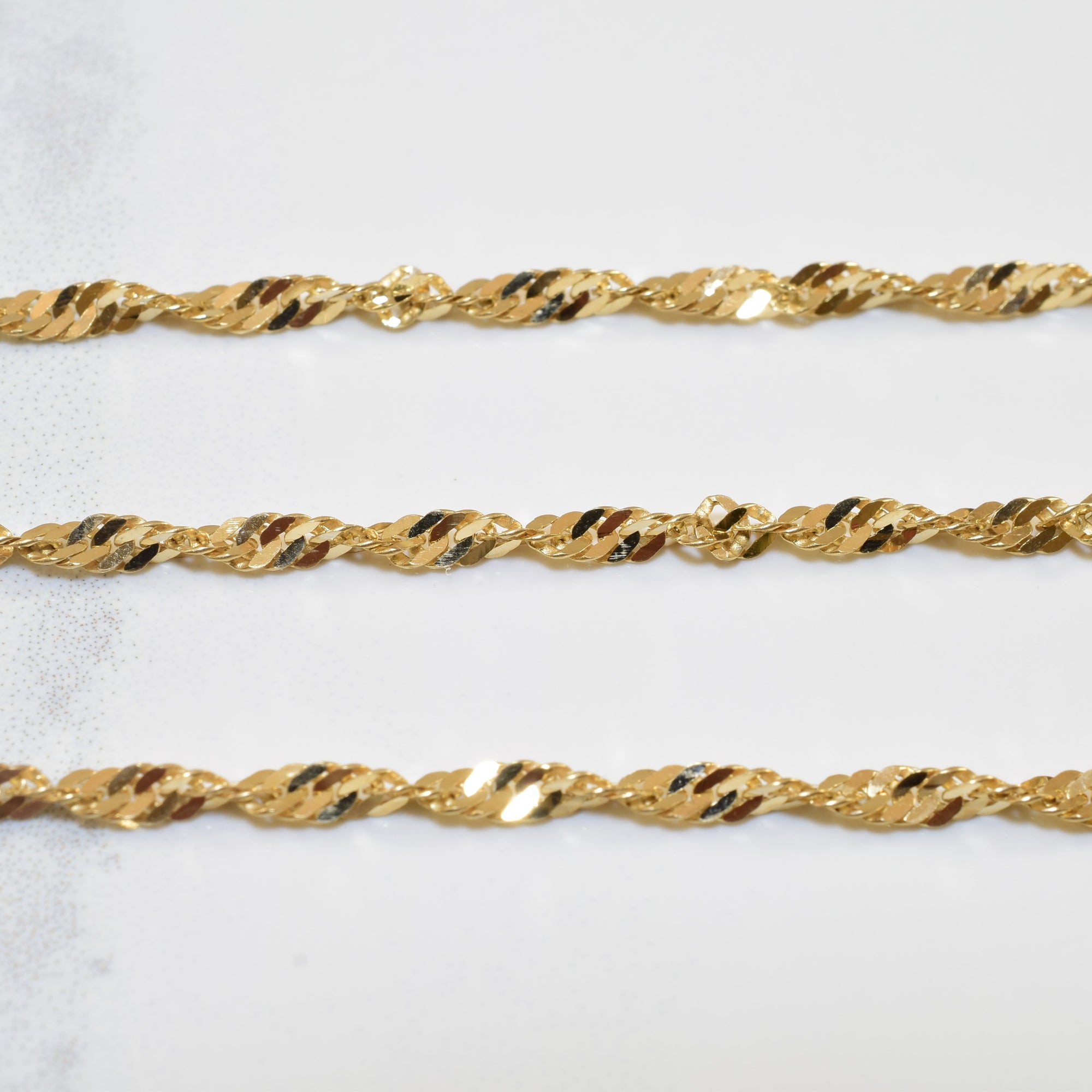 10k Yellow Gold Singapore Chain | 18