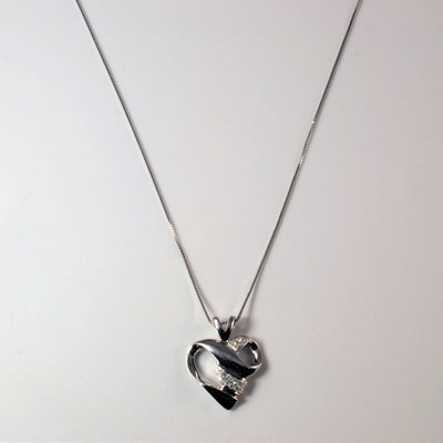 Diamond Twist Heart Necklace | 0.06ctw | 18