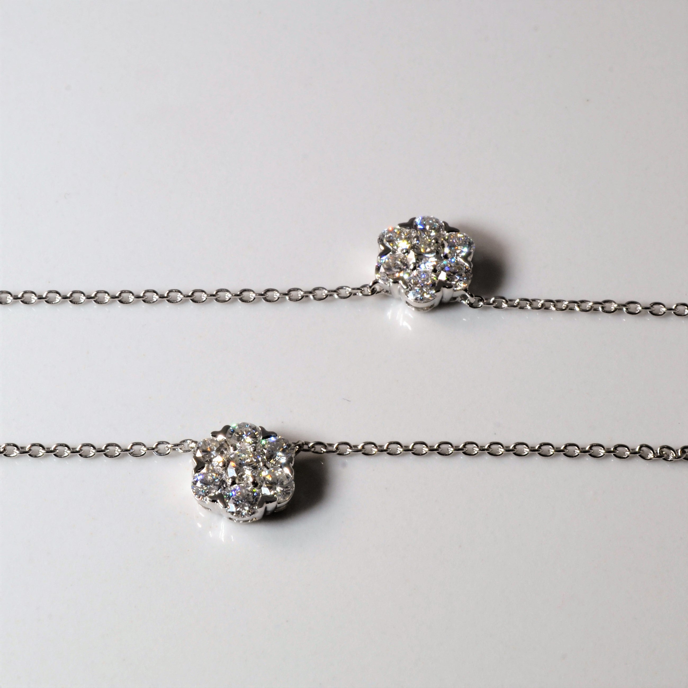 Floating Floral Diamond Necklace | 2.15ctw | 16" |