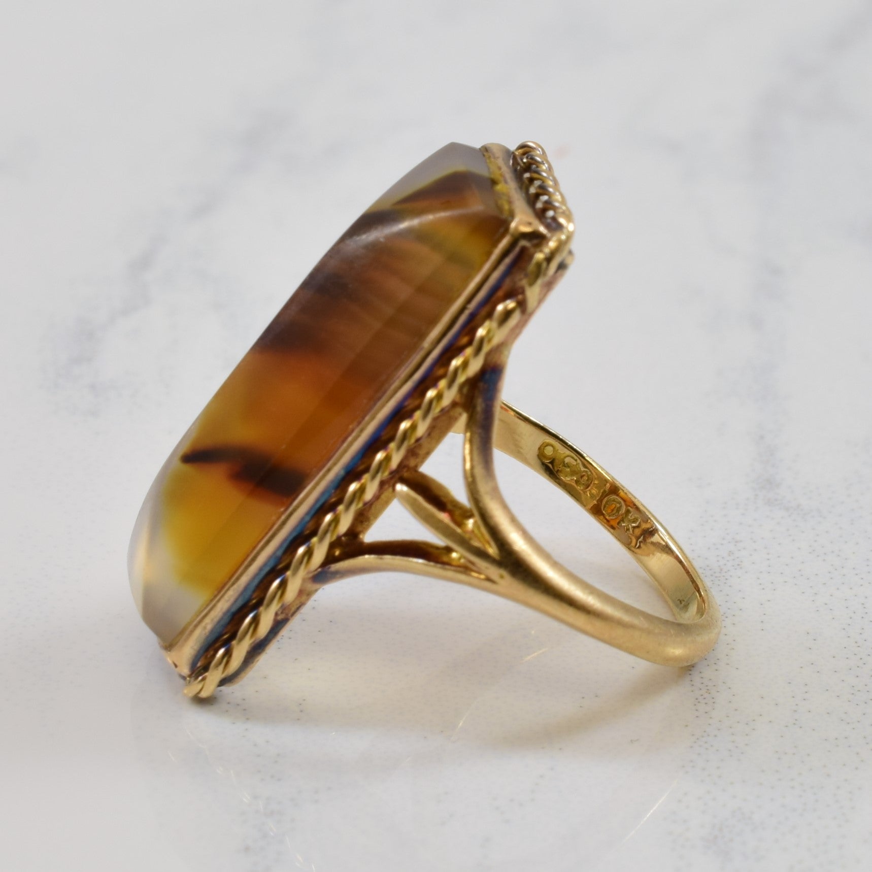 Split Shank Agate Ring | 4.50ct | SZ 3.25 |