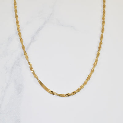 10k Yellow Gold Singapore Chain | 18