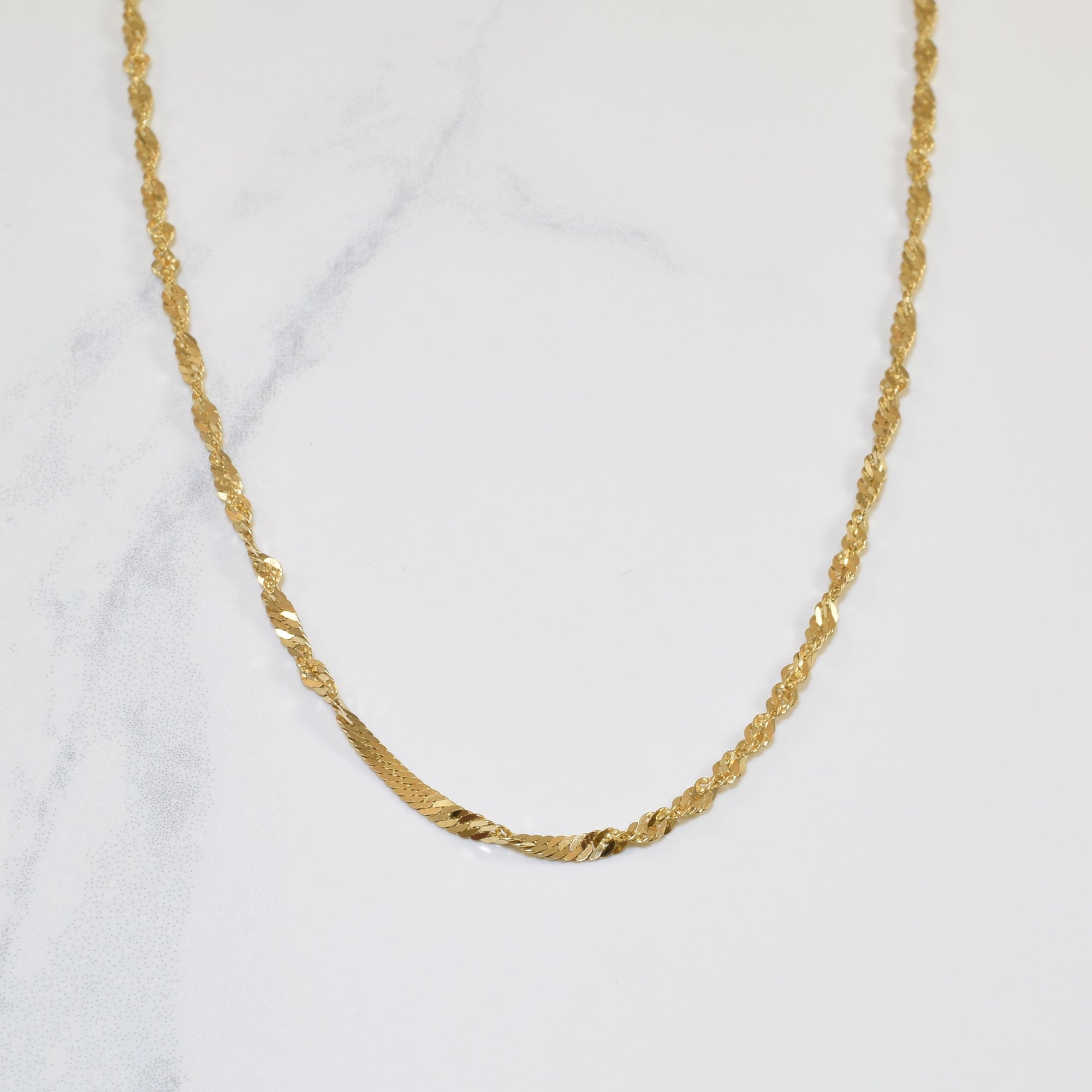 10k Yellow Gold Singapore Chain | 18