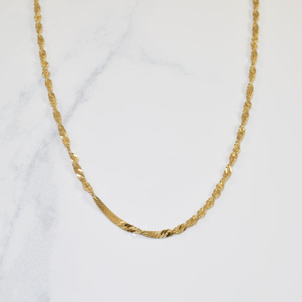 10k Yellow Gold Singapore Chain | 18