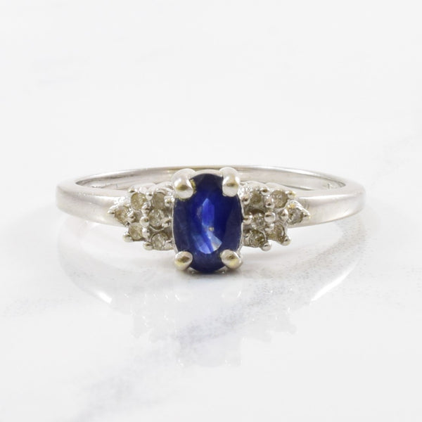 Petite Sapphire & Diamond Ring | 0.04ctw, 0.20ct | SZ 6.5 |