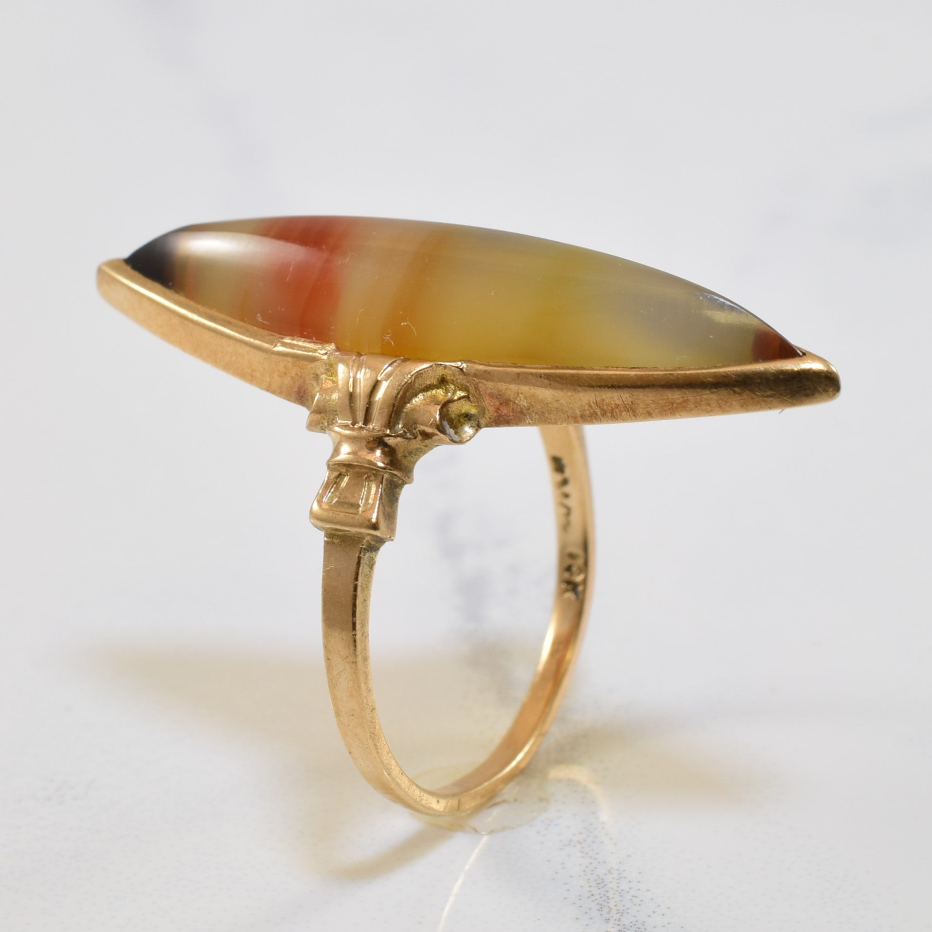 Marquise Agate Ring | 5.50ct | SZ 6 |