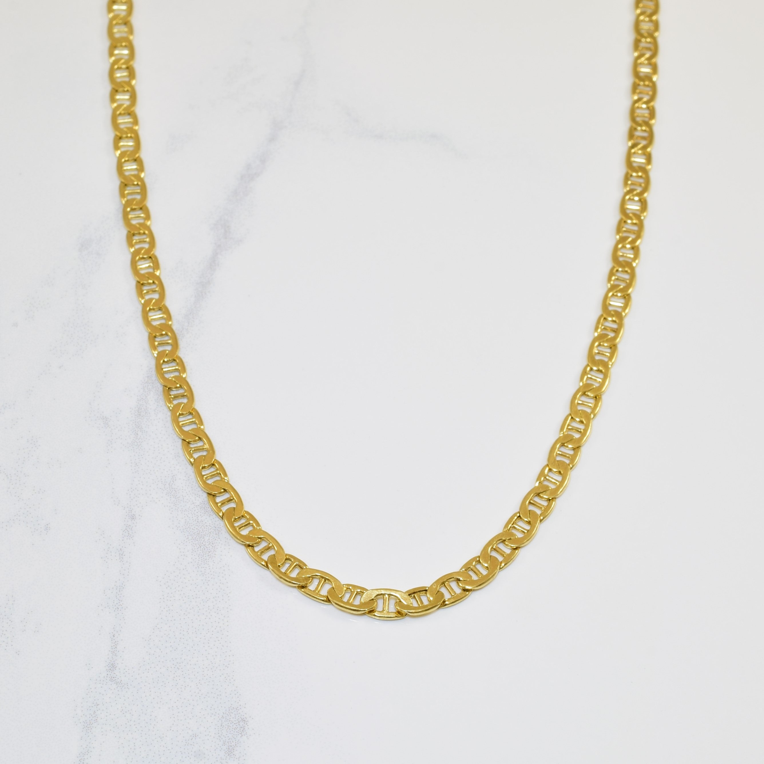 Chaîne ancre en or jaune 18 carats | 22 pouces | 