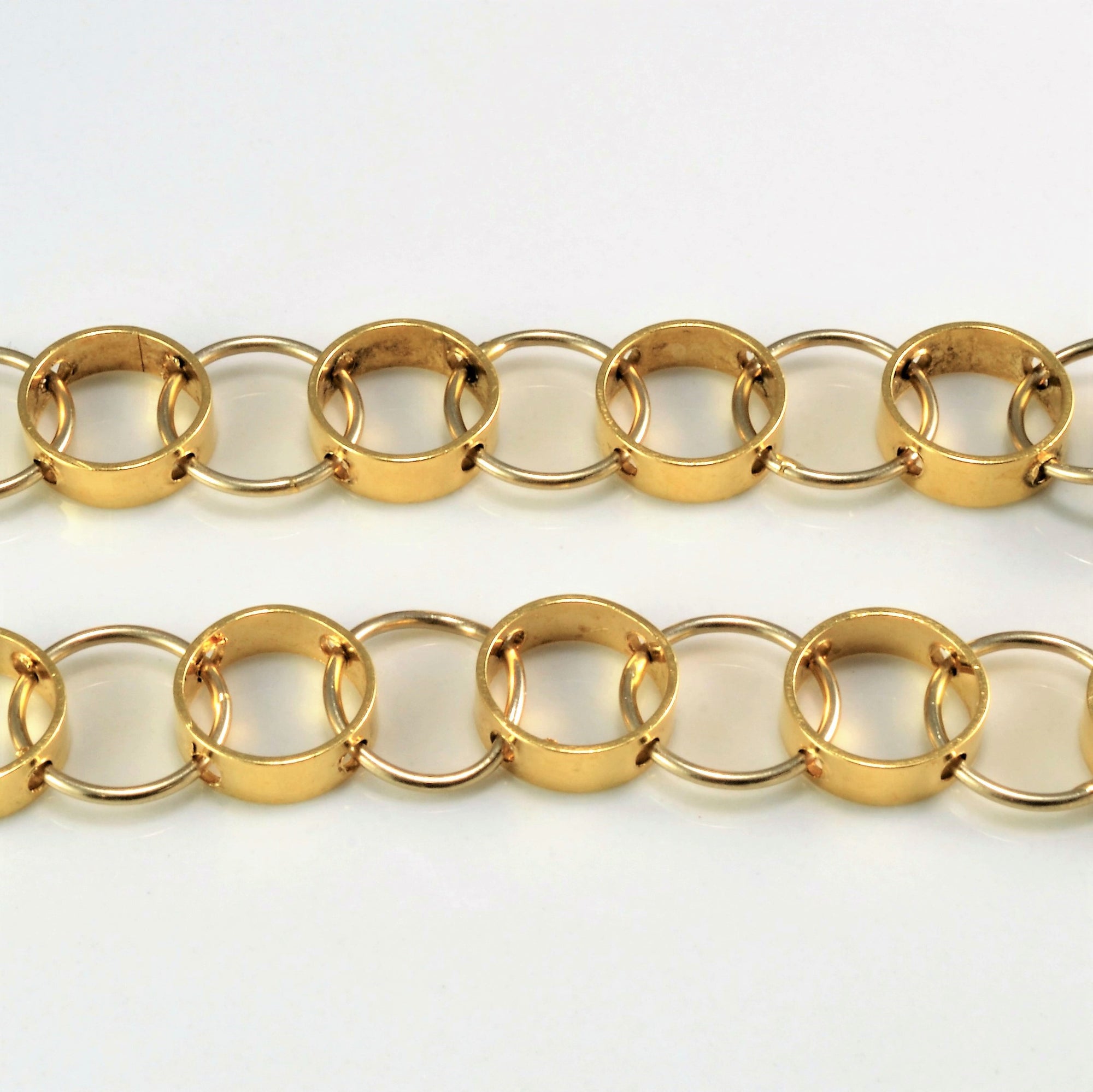 Two Tone Gold Rolo Chain Bracelet | 7.5''|