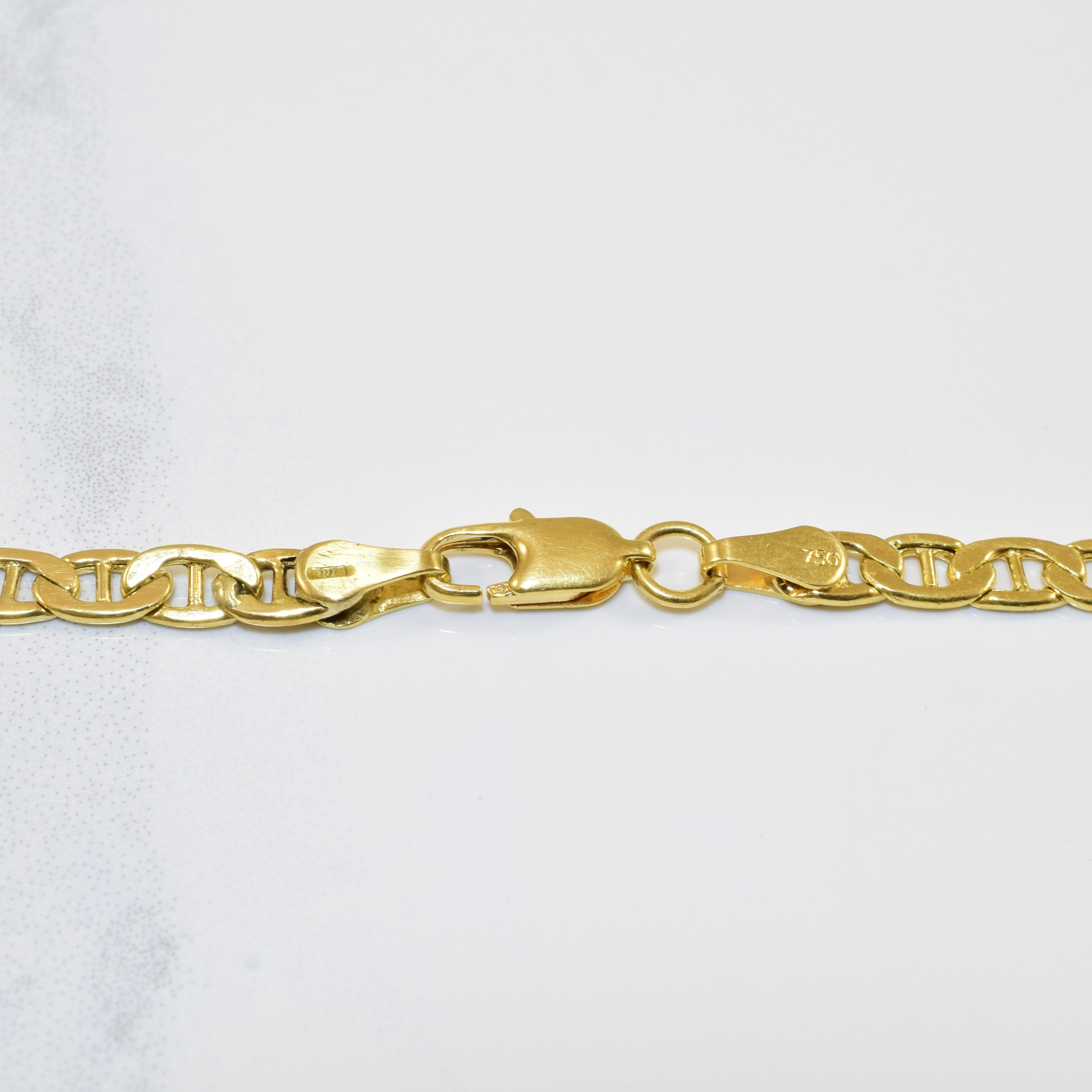 Chaîne ancre en or jaune 18 carats | 22 pouces | 