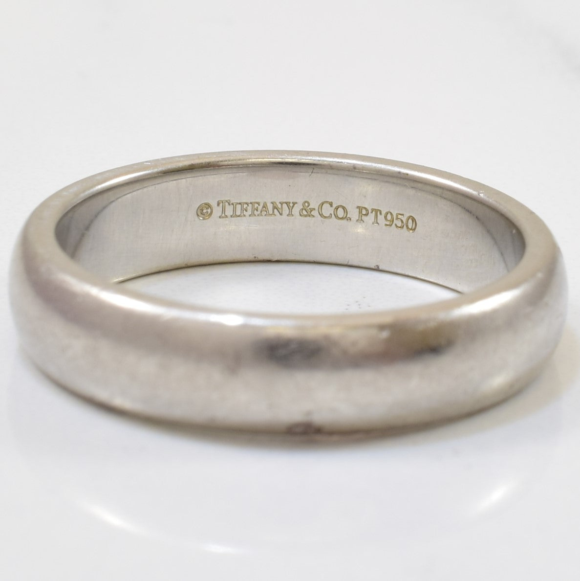 'Tiffany & Co.' Classic Platinum Ring | SZ 6.75 |