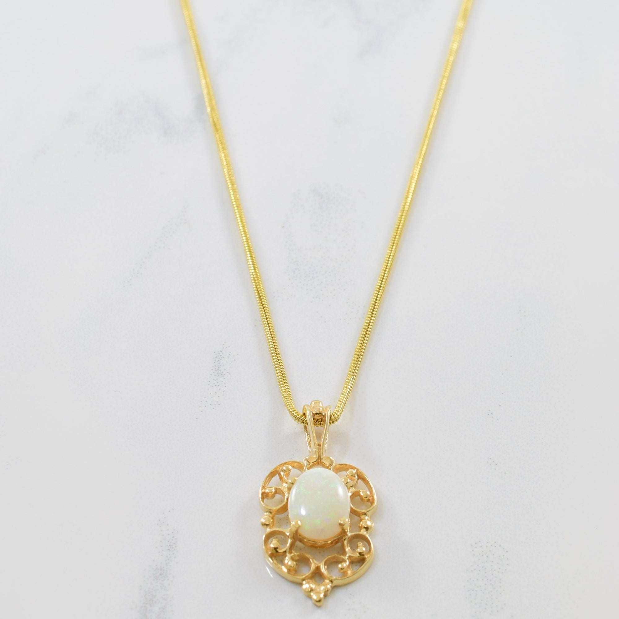 Intricate Opal Necklace | 0.65ct | 16