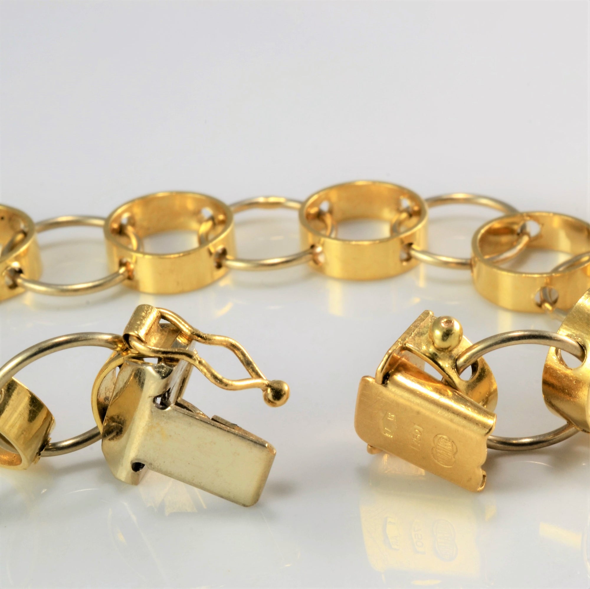 Two Tone Gold Rolo Chain Bracelet | 7.5''|
