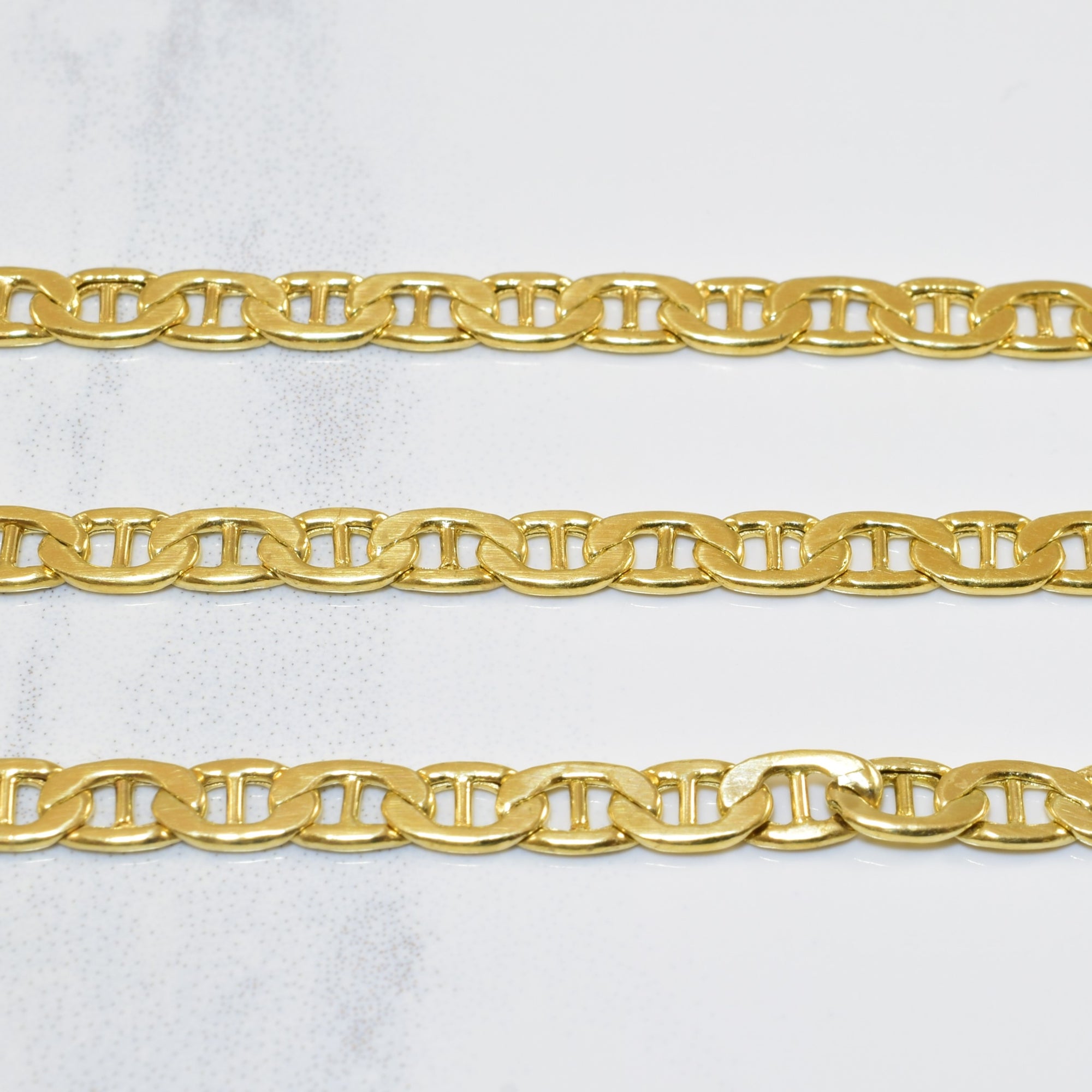 18k Yellow Gold Anchor Chain | 22