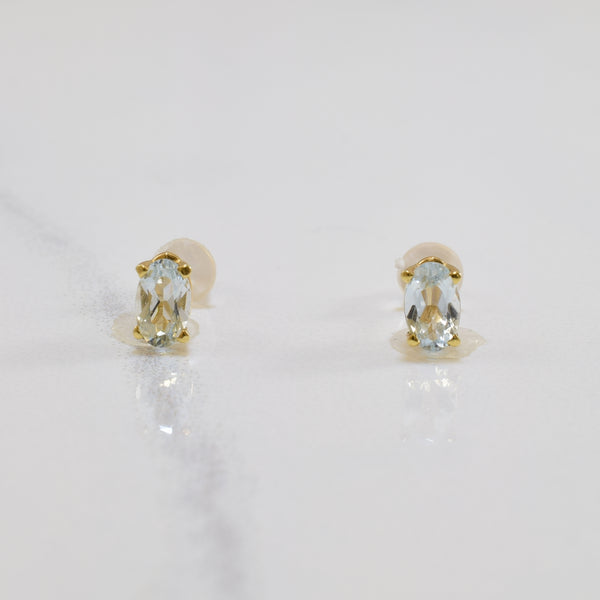 Aquamarine Stud Earrings | 0.34ctw |