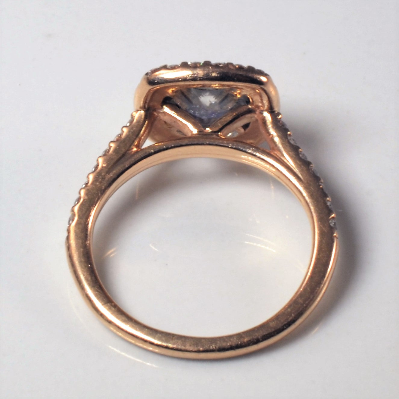 Double Halo Diamond Engagement Ring | 0.66ctw | SZ 4.5 |