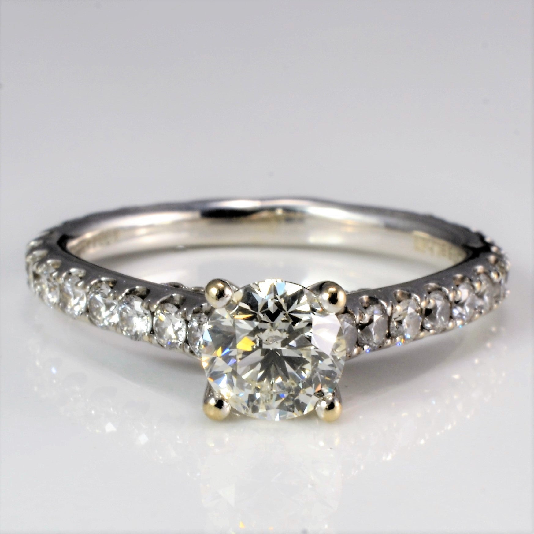 Pave Set Diamond Engagement Ring | 1.39 ctw, SZ 6 |