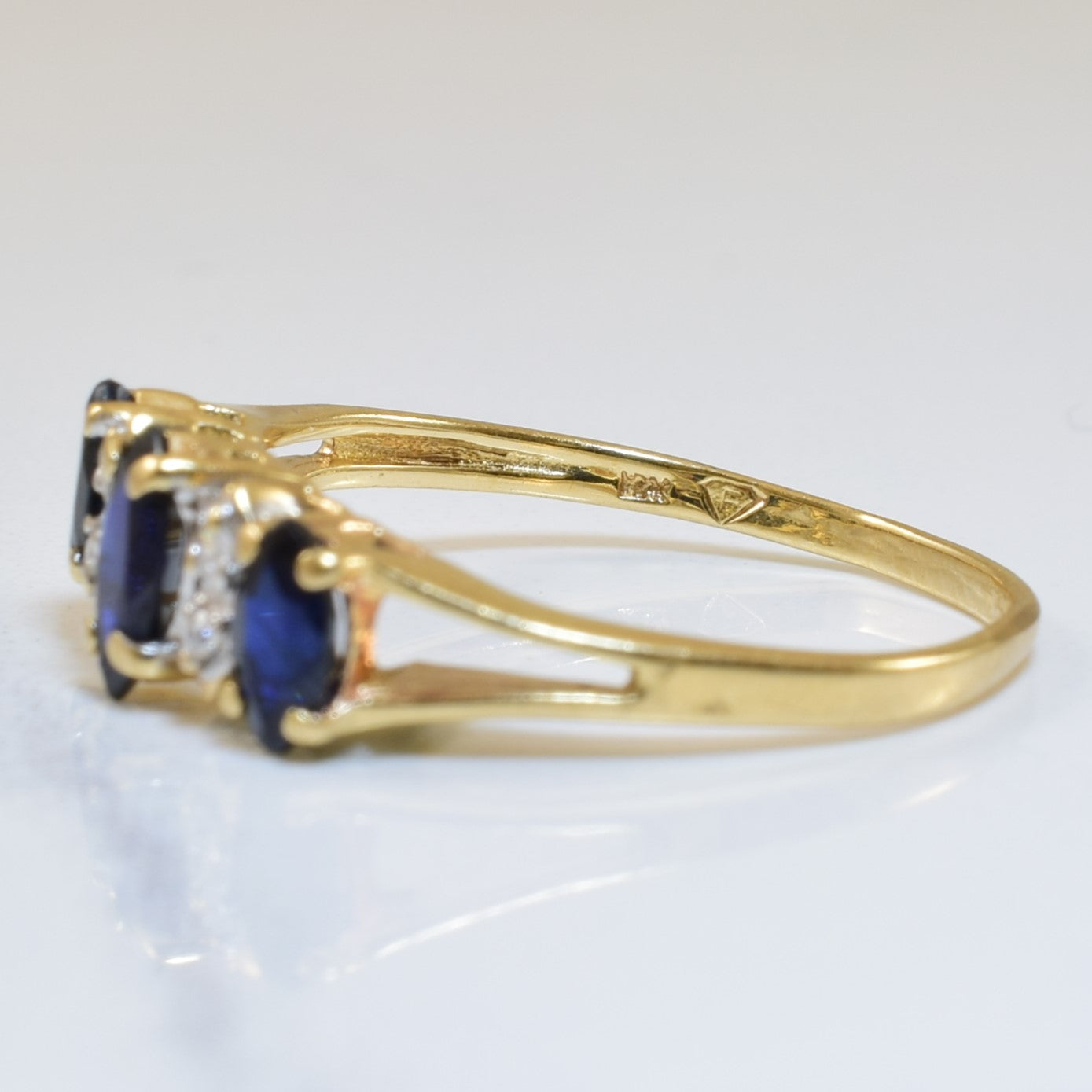 Marquise Sapphire & Diamond Ring | 0.45ctw, 0.02ctw | SZ 5.75 |