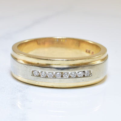 Two Tone Channel Set Diamond Ring | 0.16ctw | SZ 11 |