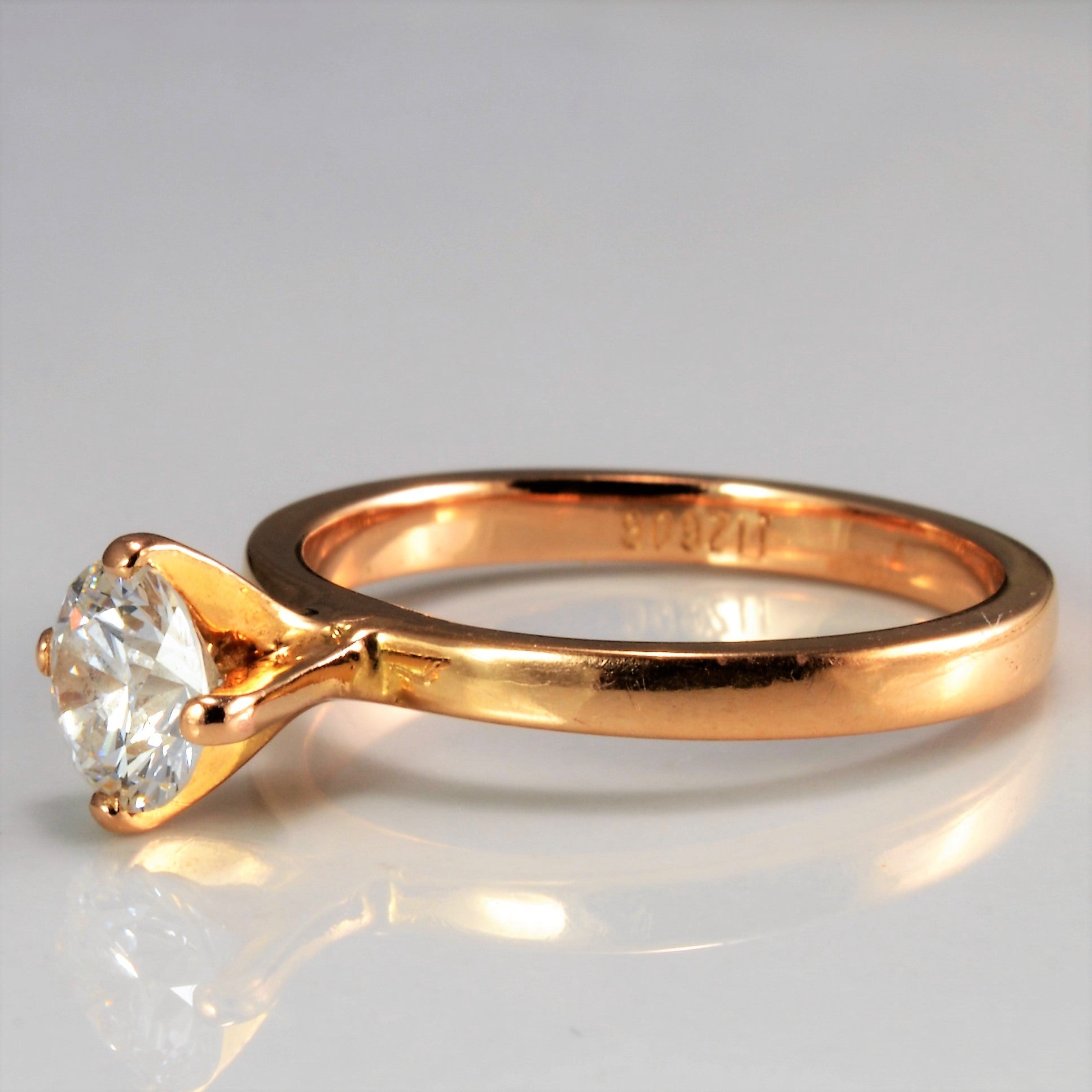 High Set Solitaire Diamond Engagement Ring | 0.62 ct, SZ 5.25 |