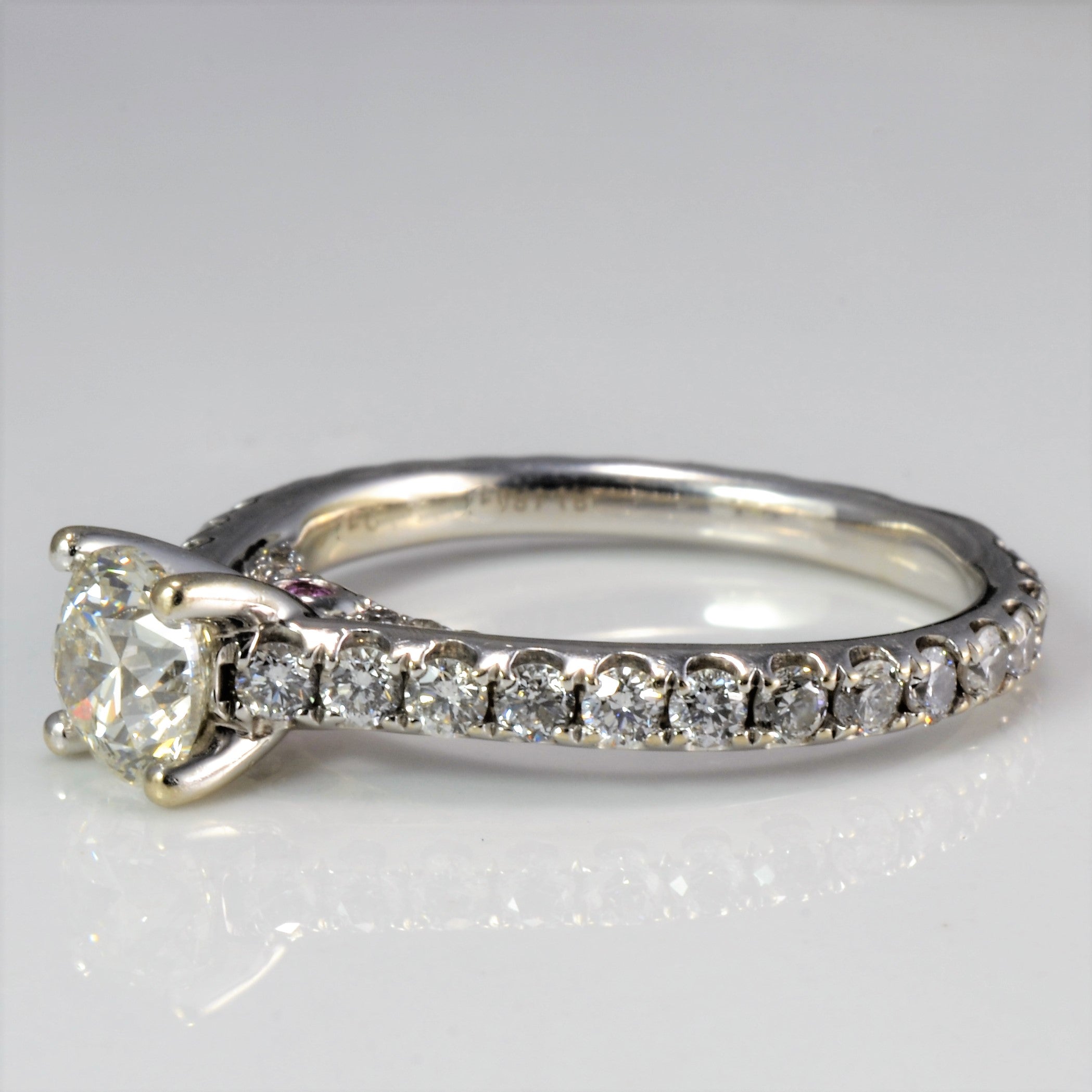 Pave Set Diamond Engagement Ring | 1.39 ctw, SZ 6 |