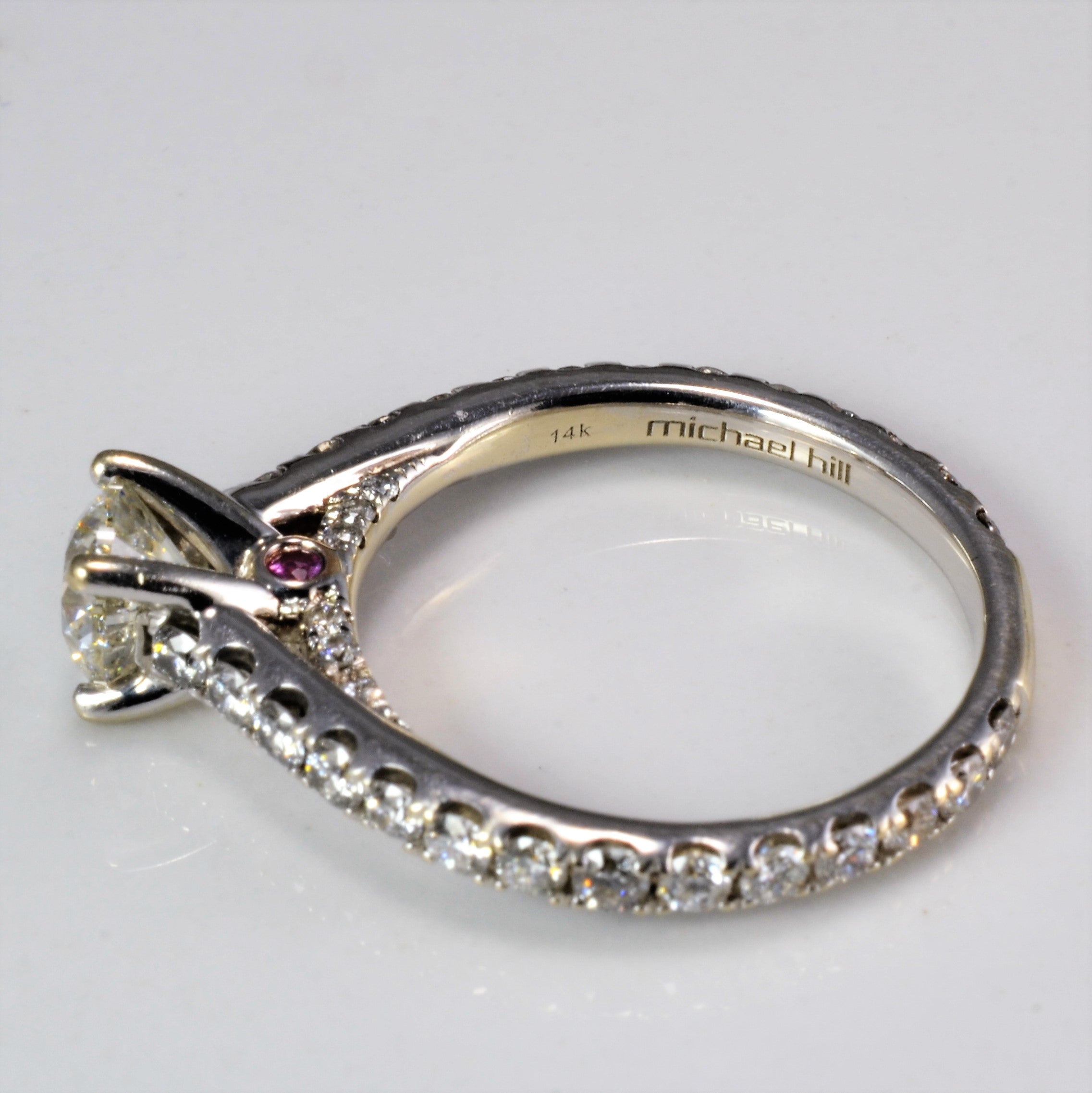 Pave Set Diamond Engagement Ring | 1.39 ctw, SZ 6 |