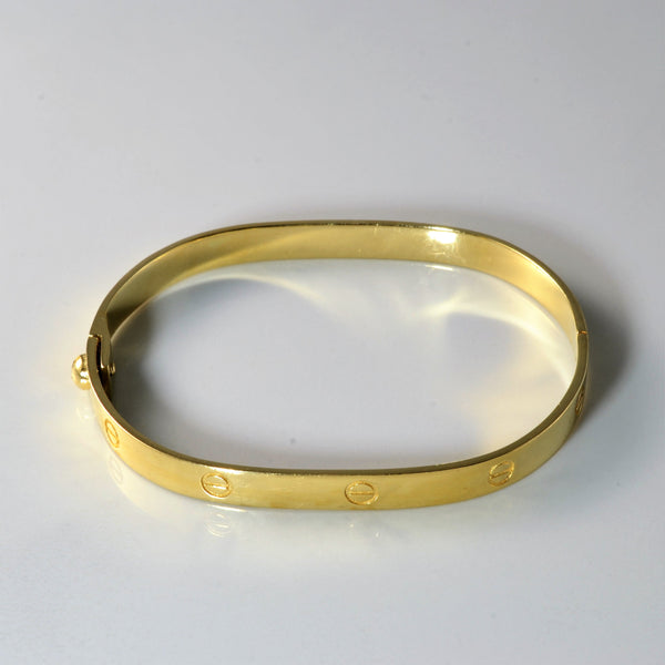 'Cartier' Inspired Gold Bangle | 7.5