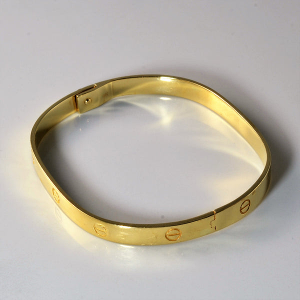 'Cartier' Inspired Gold Bangle | 7.5
