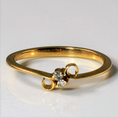 Two Stone Diamond Bypass Ring | 0.03ctw | SZ 7 |
