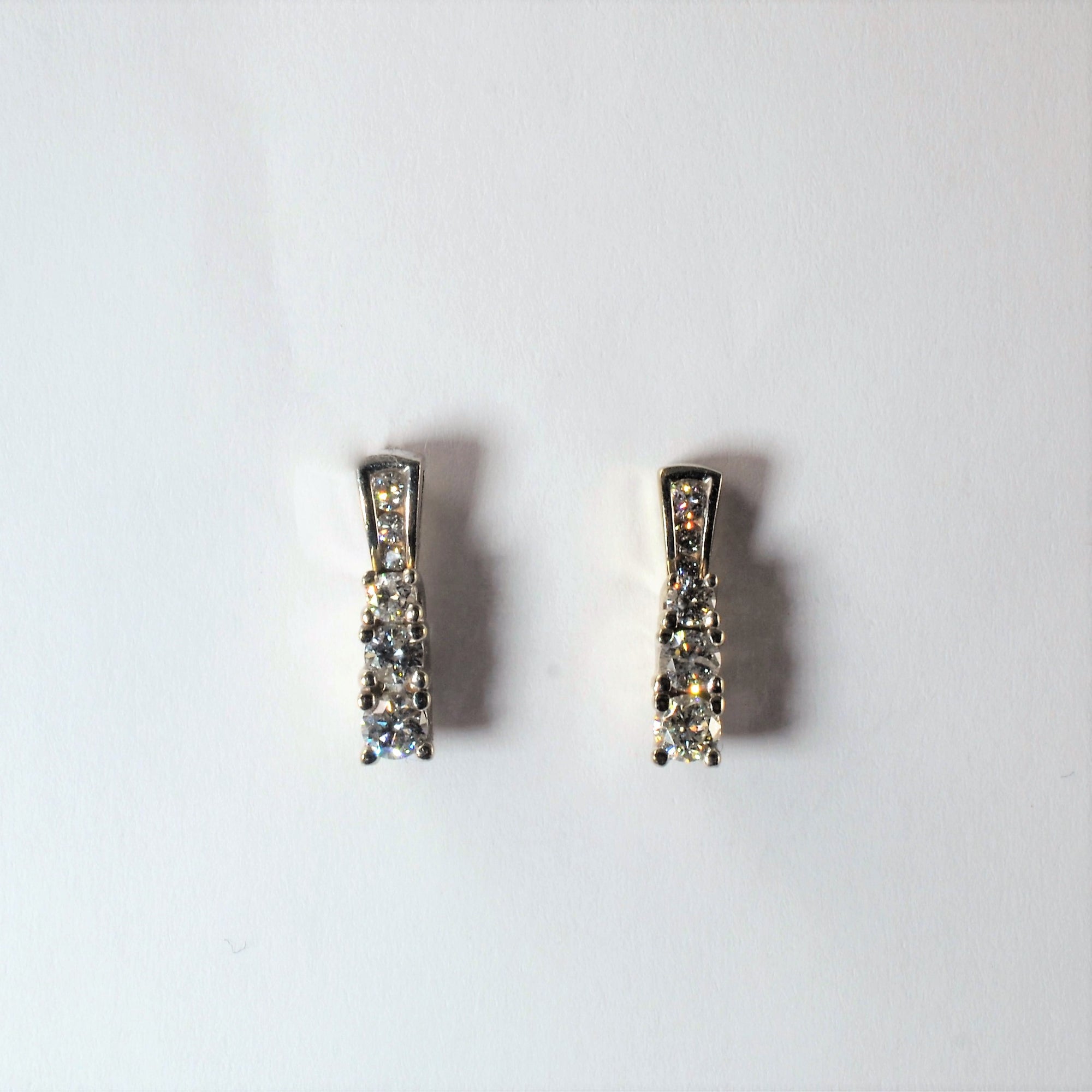Diamond Drop Stud Earrings | 0.54ctw |