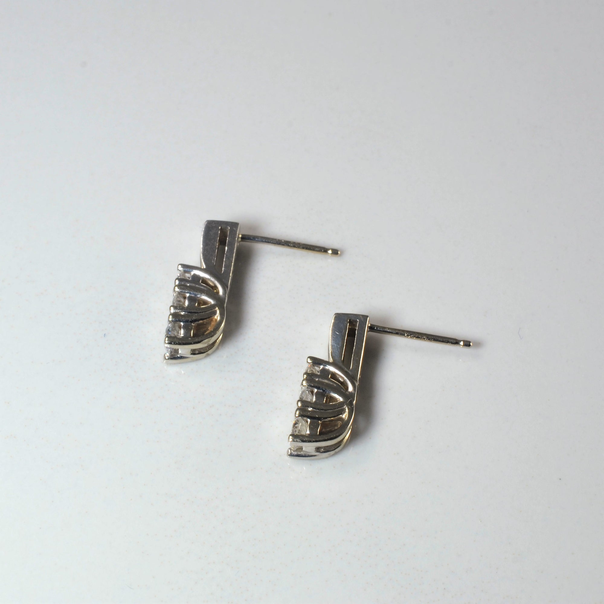 Diamond Drop Stud Earrings | 0.54ctw |