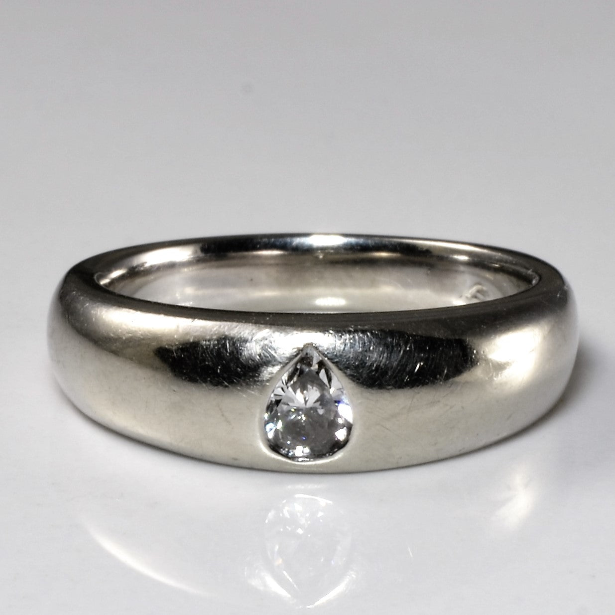 Flush Set Pear Cut Diamond Ring | 0.25ct | SZ 7 |