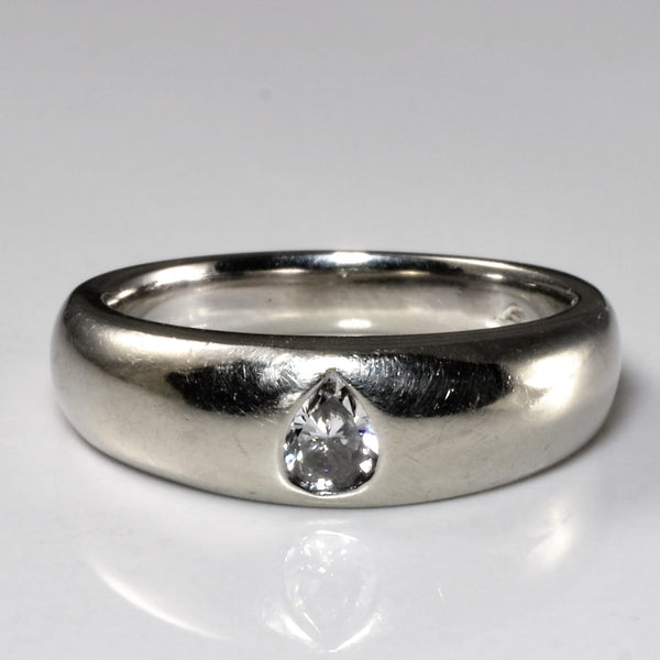 Gypsy Set Pear Diamond Ring | 0.25ct | SZ 7 |
