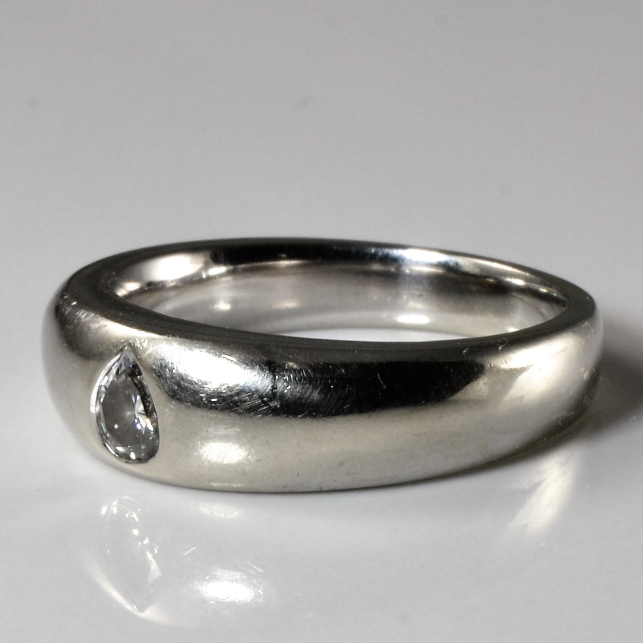 Flush Set Pear Cut Diamond Ring | 0.25ct | SZ 7 |
