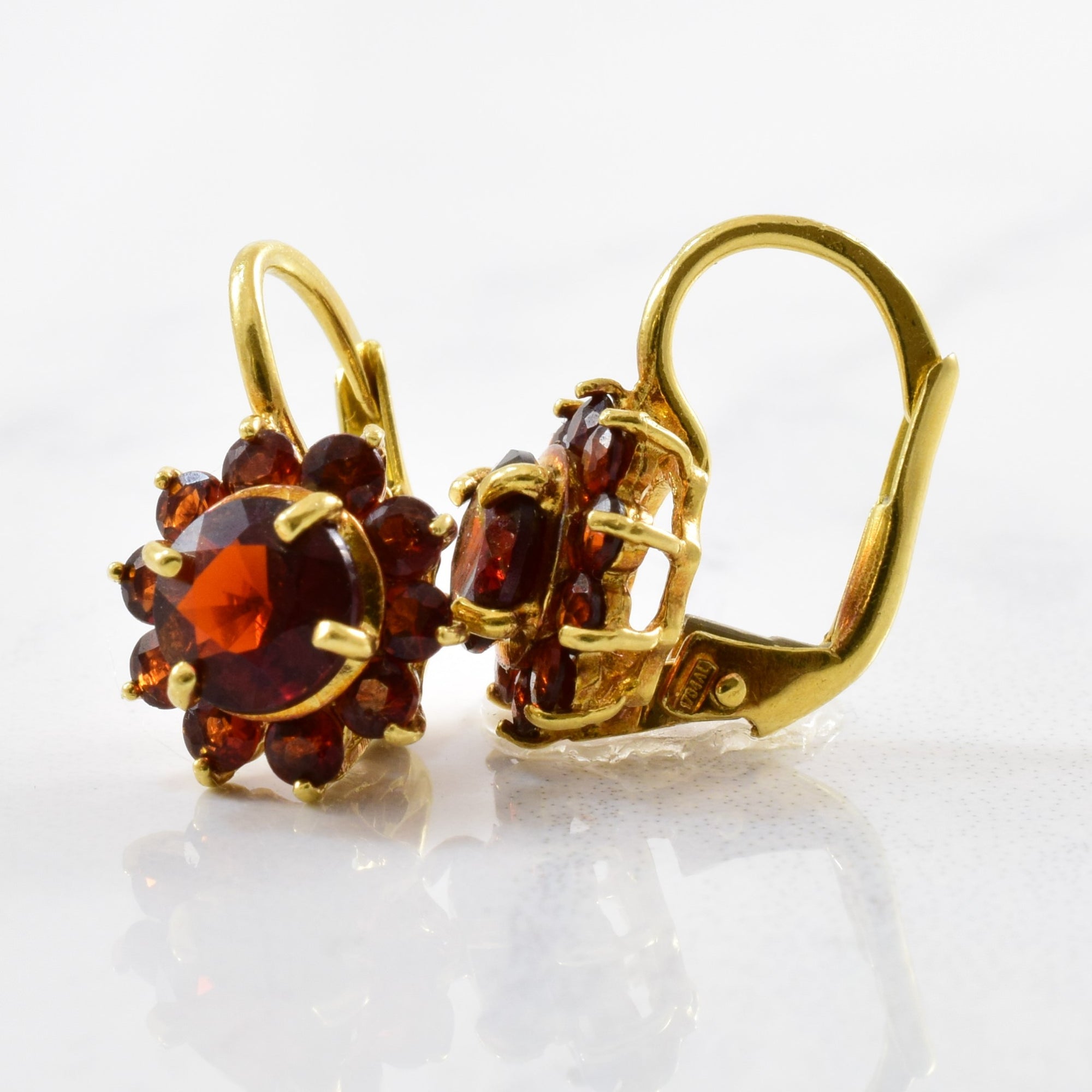 Garnet Cluster Drop Earrings | 2.00ctw |