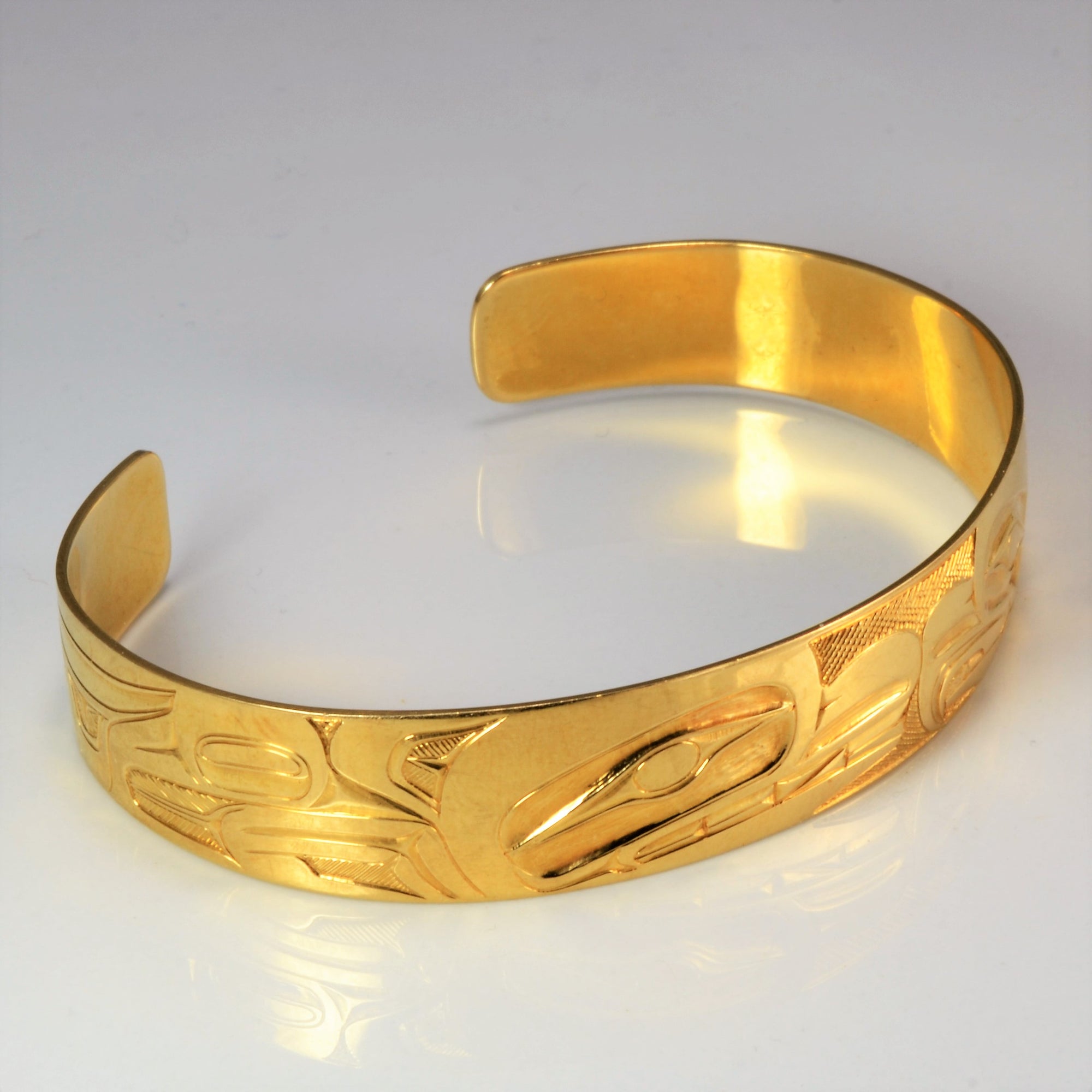 Indigenous Bear & Eagle Cuff Bracelet |