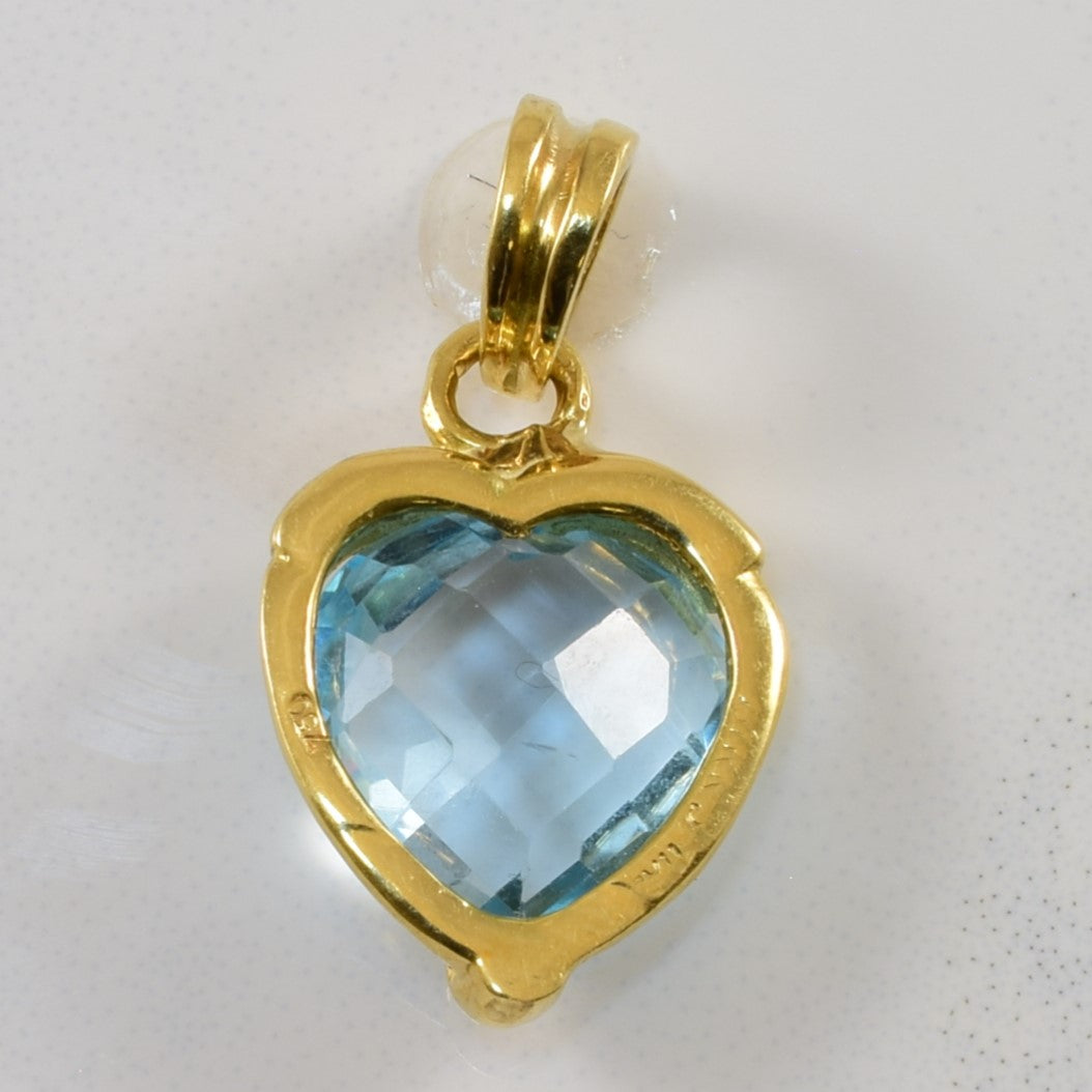 Blue Topaz Heart Pendant | 5.00ct |