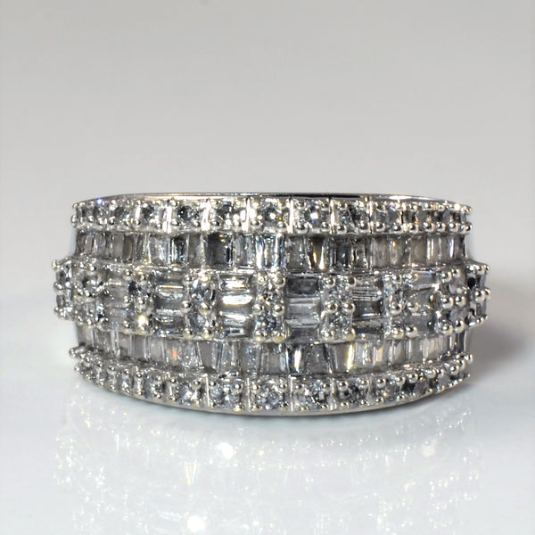 Baguette Diamond Cluster Band | 1.40ctw | SZ 7 |