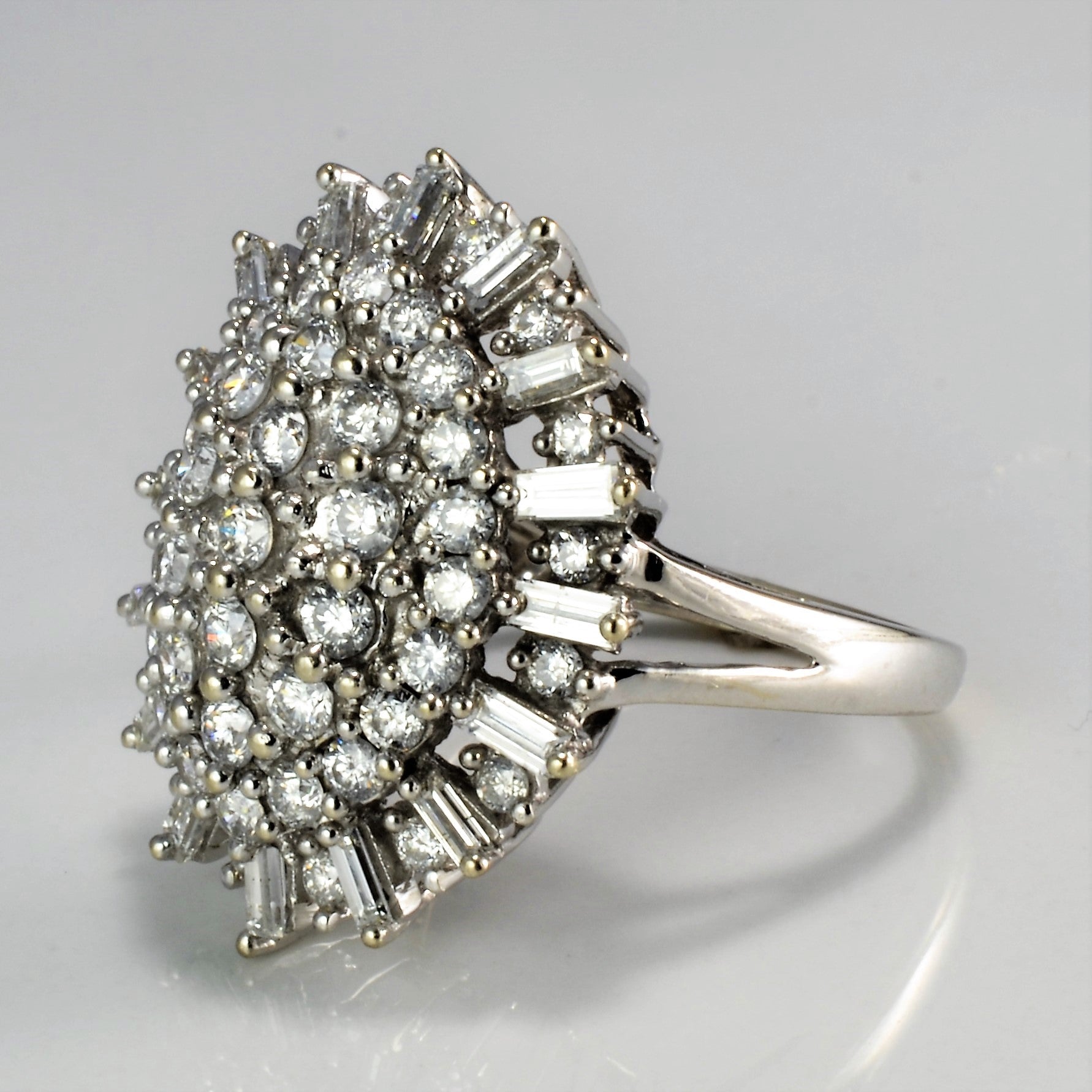 Multi Diamond Cluster Ladies Ring | 1.25 ctw, SZ 7 |