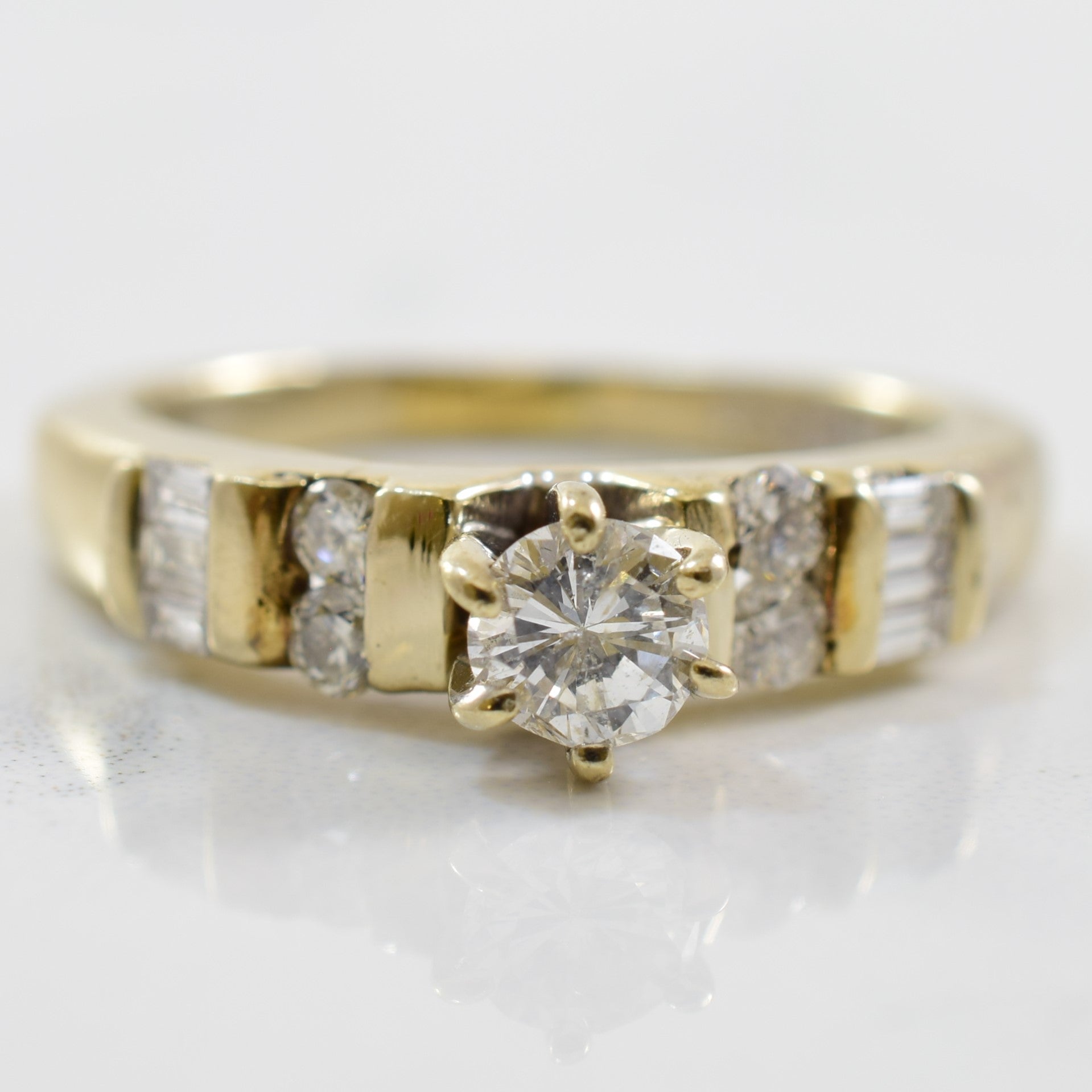 High Set Diamond Engagement Ring | 0.46 ctw | SZ 4.75
