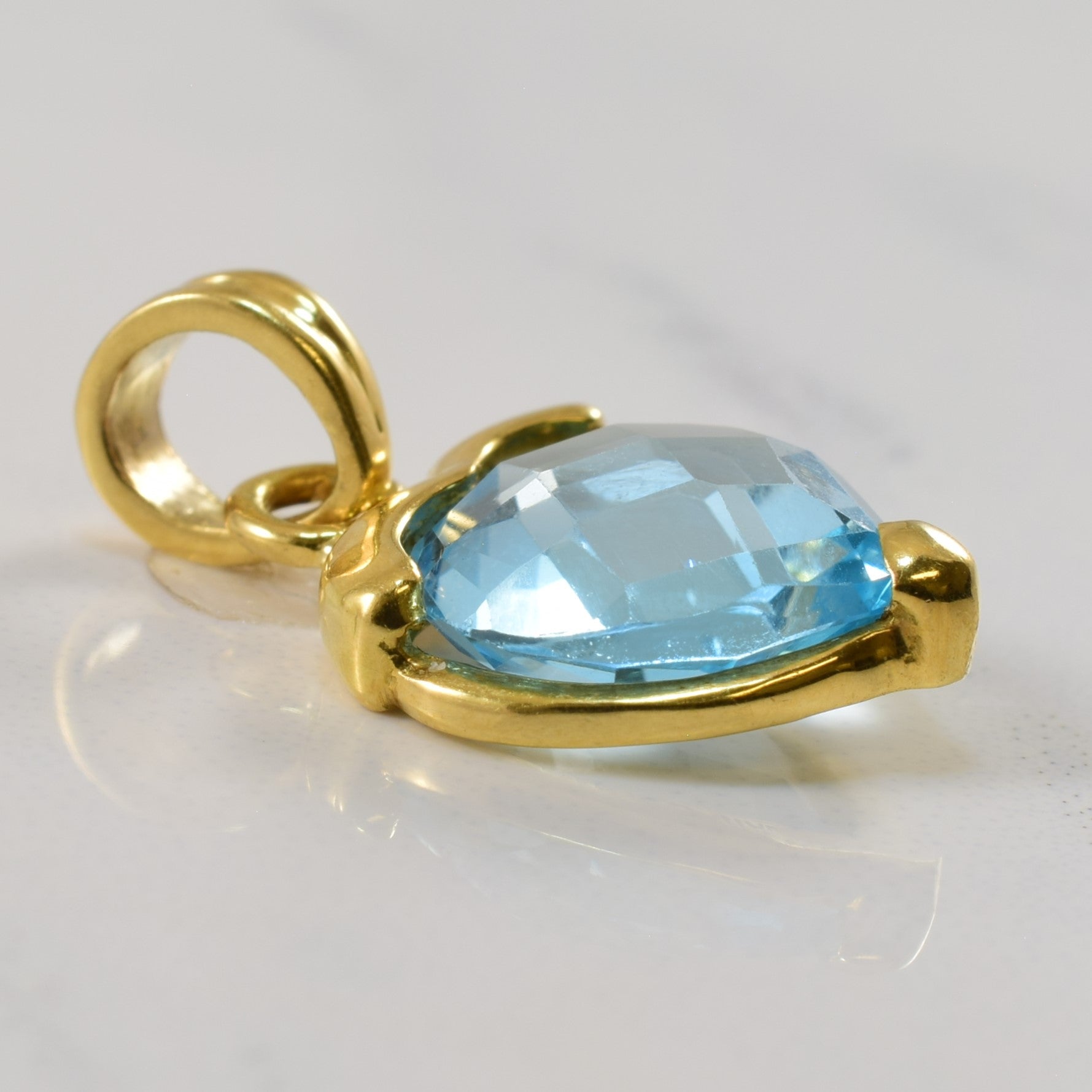 Blue Topaz Heart Pendant | 5.00ct |