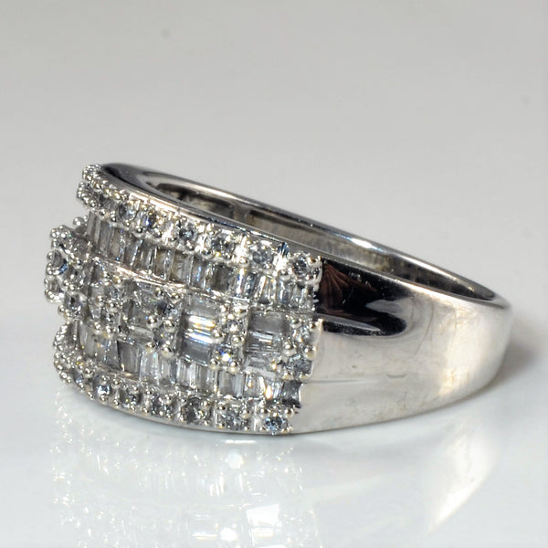 Baguette Diamond Cluster Band | 1.40ctw | SZ 7 |