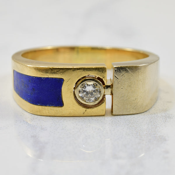 Diamond & Lapis Lazuli Inlay Ring | 0.12ct, 1.80ct | SZ 11 |