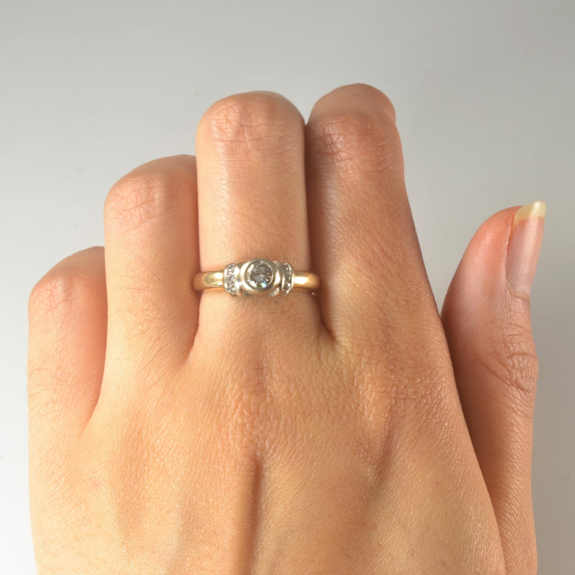 Bezel Set Diamond Ring | 0.39ctw | SZ 6.75 |