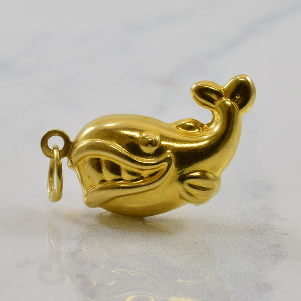 Yellow Gold Whale Pendant |