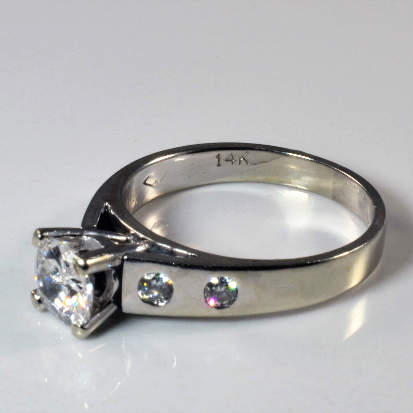 Gypsy Detailed Diamond Engagement Ring | 1.24ctw | SZ 8.75 |